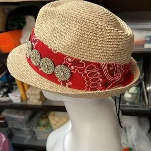 Je t’aime Straw Bandana Fedora Je t main image 4